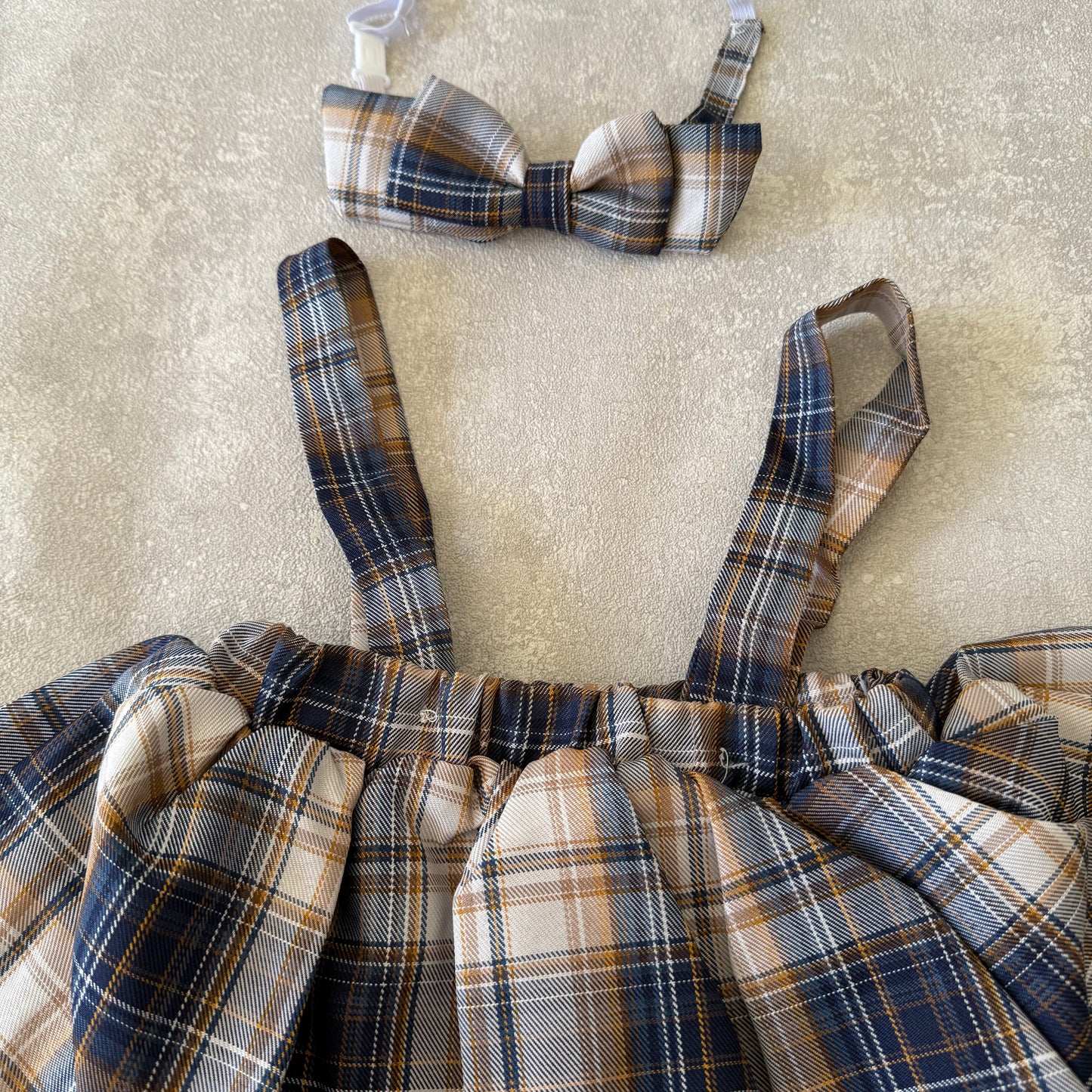 Plaid rokje met halters