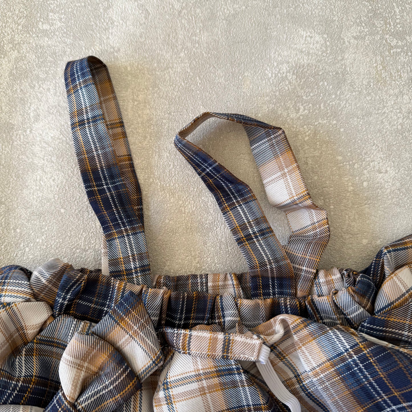 Plaid rokje met halters